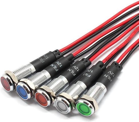 4x 8mm Dual Color LED Rot/Grün - Vorverdrahtet 3-6V Common Anode