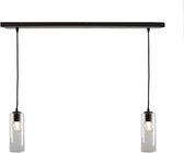 Olucia Jaidy - Hanglamp - Transparant/Zwart - E27