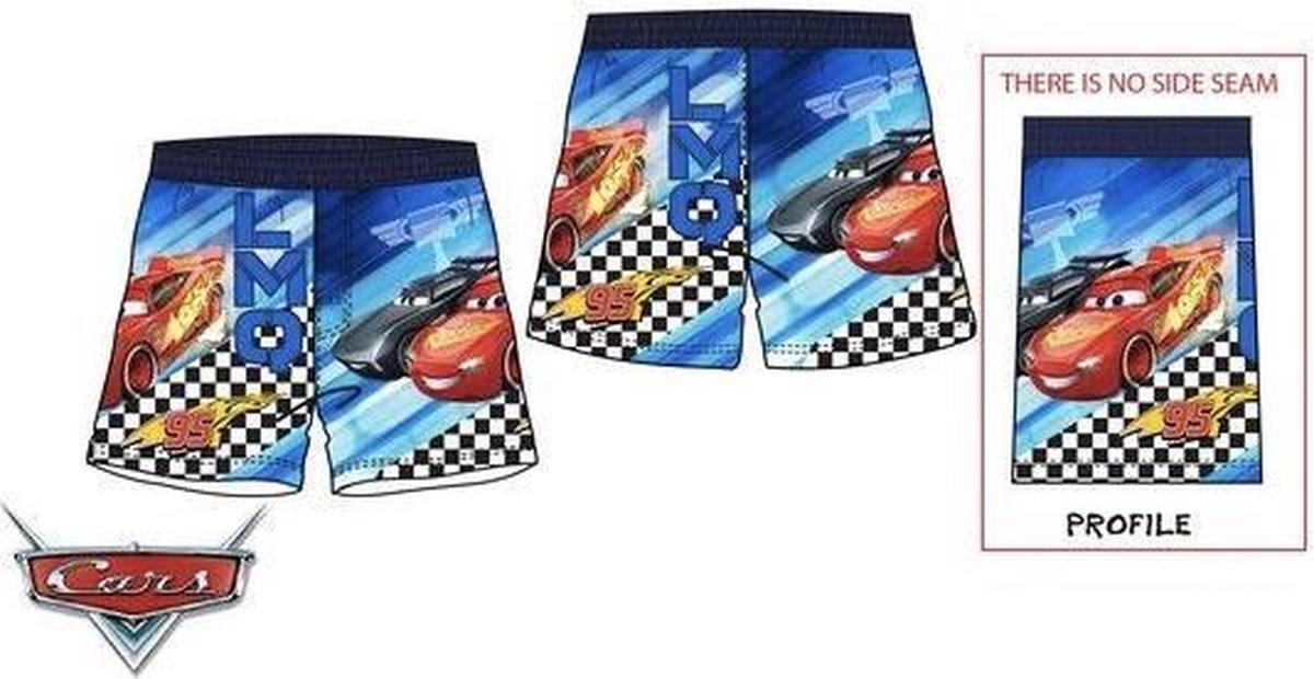 Disney cars zwemshort - zwembroek - boardshort - blauw - maat 98 (3 jaar)