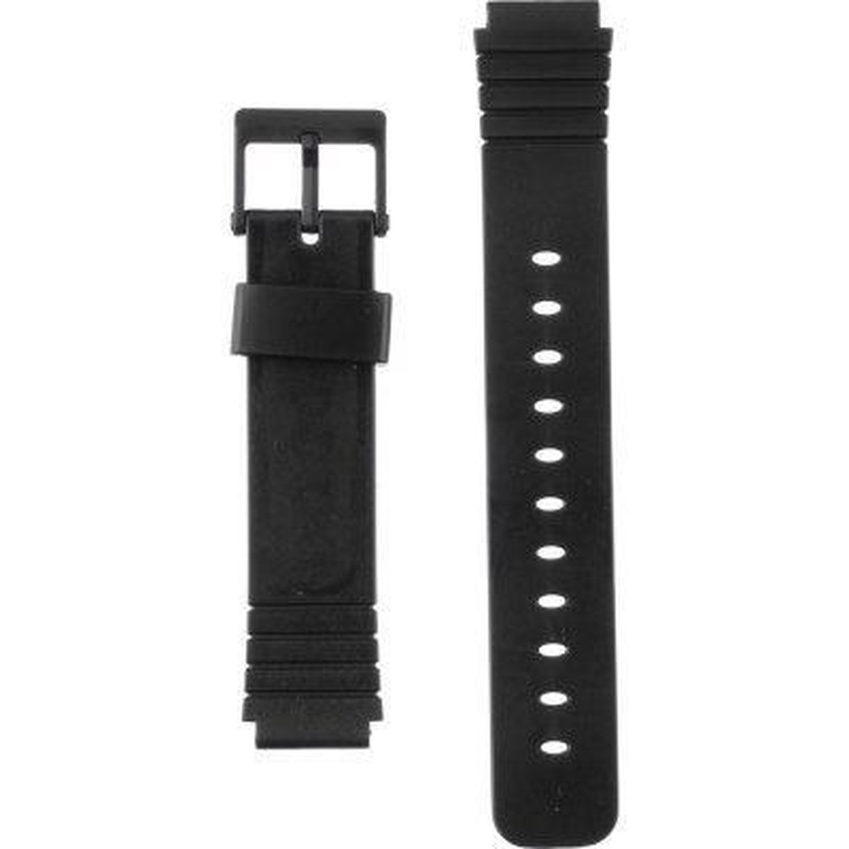 Morellato Horlogebandje - Morellato horlogeband Spiro - Silicone - Zwart - bandbreedte 22.50 mm