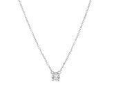 Nana Dames Ketting Collier zirkonia 1,2 mm 41 + 4 cm-zilver 925