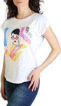 Yes Zee - T-shirts - Vrouw - T212-TL06 - white,deeppink