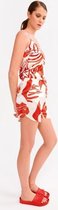 Lords & Lilies pyjama dames - gebroken wit-rood algen - 211-5-LPL-W/977 - maat L