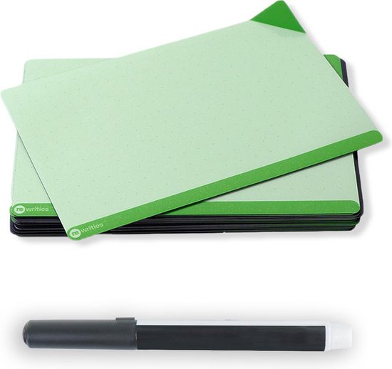 Rewrities Notes 24 Groene Dry Erase Cards 10 x 15 cm