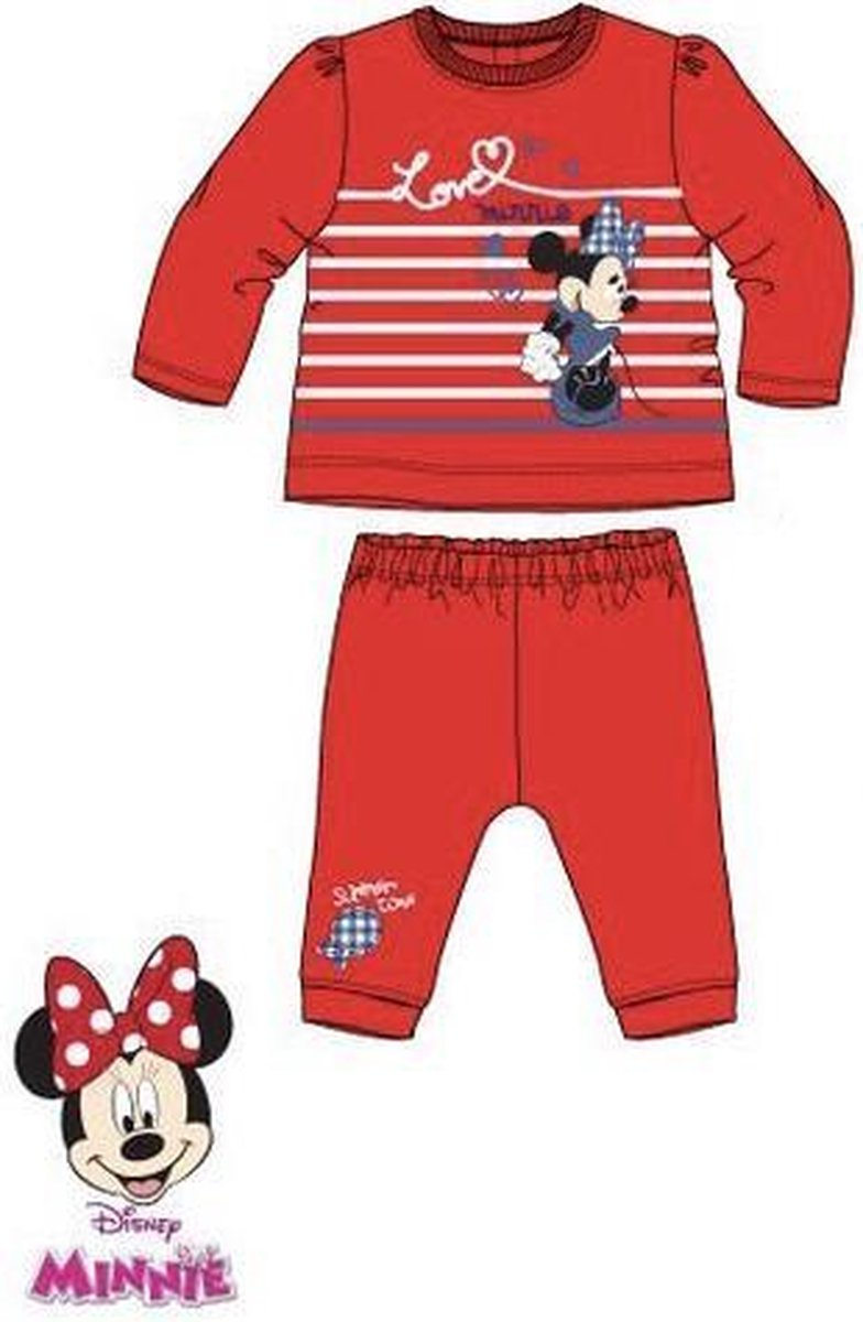 Disney Minnie Mouse baby joggingpak - rood - maat 86 (24 maanden)