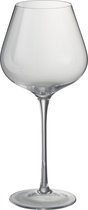 J-Line drinkglas Breed - witte wijn - kristalglas - 6 stuks