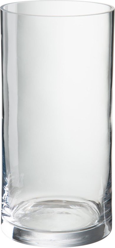J-Line Vaas Cilinder Glas Transparant