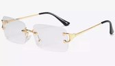 Heren zonnebrillen - Gold Clear - Dames zonnebrillen - Sunglasses - Luxe design - U400 protection - HD