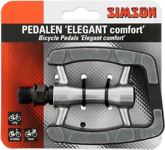 verwennen rand bellen Simson Pedalen Elegant Comfort 8 X 6 X 4 Cm Aluminium Zwart | bol.com