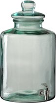 J-Line Drankdispenser Cilinder Glas Transparant