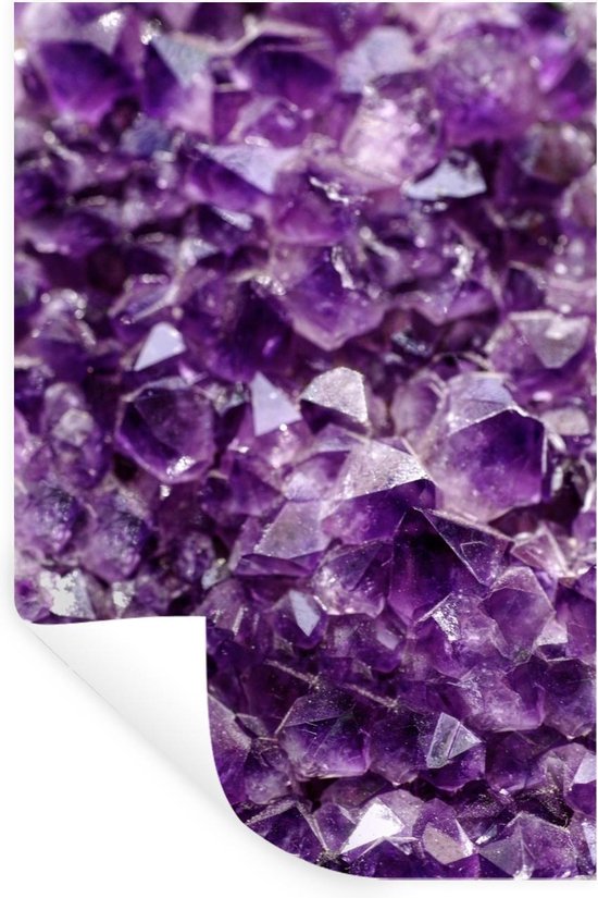 Muurstickers - Close-up van paarse edelsteen - 40x60 cm - Plakfolie |  bol.com