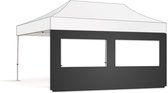 Zijwand 6m raam – Easy up Professional | PVC gecoat polyester - 3x6 - Zwart