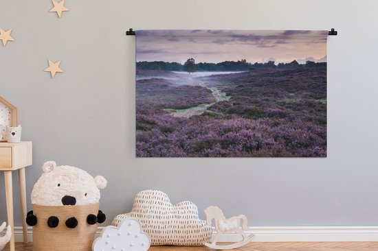 Tenture murale - Tissu mural - Brume dans la bruyère - 150x100 cm - Tapisserie murale