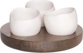 Cosy & Trendy Bao Apero set Basic Wood - 3 Pots Blanc