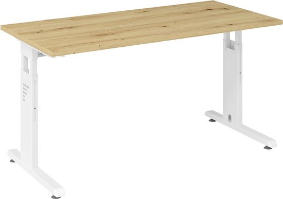 MEGA 614 D - Table hauteur I Réglable en hauteur Wit/ Zwart