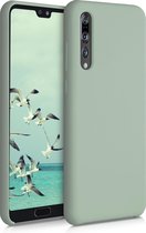 kwmobile telefoonhoesje voor Huawei P20 Pro - Hoesje met siliconen coating - Smartphone case in grijsgroen
