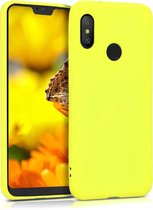 kwmobile telefoonhoesje voor Xiaomi Redmi 6 Pro / Mi A2 Lite - Hoesje voor smartphone - Back cover in citroengeel