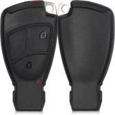 Housse de clé de voiture kwmobile pour clé de voiture à 2-3 boutons Mercedes Benz - étui à clés de remplacement - sans transpondeur - noir