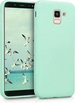 kwmobile telefoonhoesje voor Samsung Galaxy J6 - Hoesje voor smartphone - Back cover in mat mintgroen