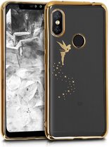 kwmobile hoesje voor Xiaomi Redmi Note 6 Pro - backcover voor smartphone - Fee design - goud / transparant