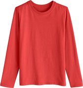 Coolibar - UV-shirt voor kinderen - Rood - maat M (122-134cm)