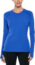 Coolibar - UV Zwemshirt voor dames - Longsleeve - Kawela - Baja Blauw - maat XS