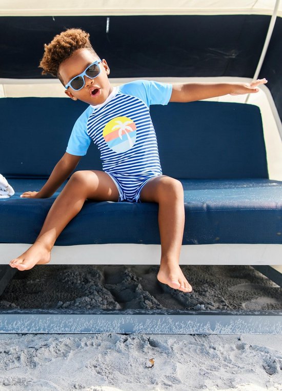 Entertainment Metafoor ademen Snapper Rock - UV-zwempak voor baby jongens - Korte mouw - Blauw/Wit - maat  74-80cm | bol.com