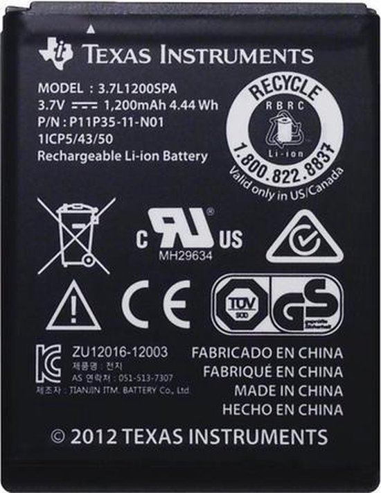 Foto: Texas instruments accupack voor ti nspire cx cx cas modellen