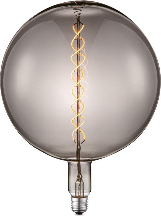 Home Sweet Home - Edison Vintage E27 LED filament lichtbron Spiral - Rook -  26/26/33cm... | bol.com