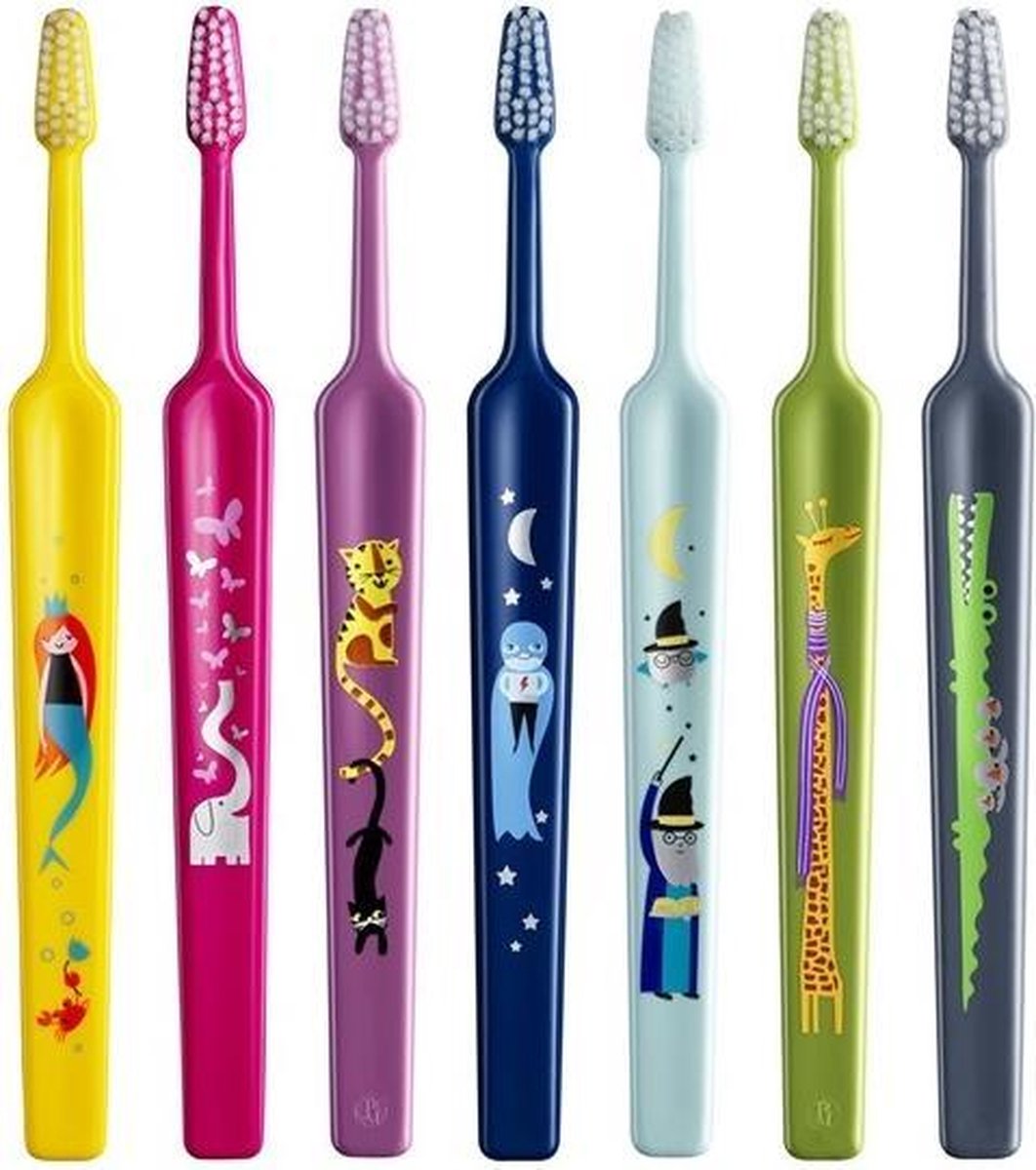 TePe (Kids) Select Zoo Extra Zacht - Tandenborstel - 3 stuks - Voordeelverpakking - Leeftijd 3+