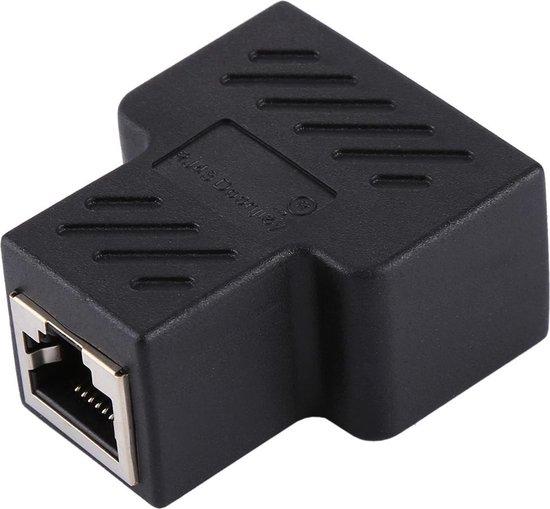 Netwerk kabel splitter (RJ45/ISDN) - Zwart - internet kabel - DOONJIEY
