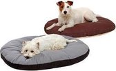 Coussin pour chien ovale Doc Bed - Gris & Noir - 50 x 40 x 8 cm