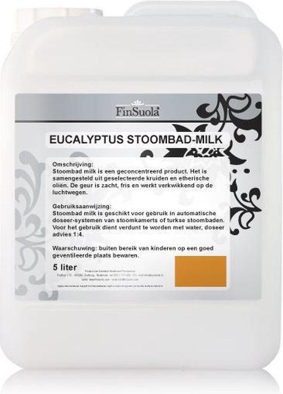 Finsuola Stoombad melk eucalyptus 5 liter - Finsuola