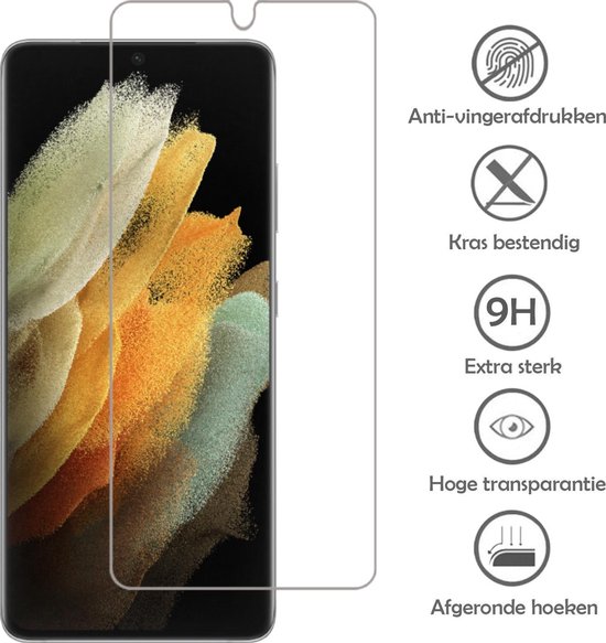 Coque Samsung S21 Ultra Transparente Avec Protecteur D'écran Antichoc - Coque Samsung Galaxy S21 Ultra - Coque Antichoc Samsung S21 Ultra Avec Protecteur D'écran - Wit