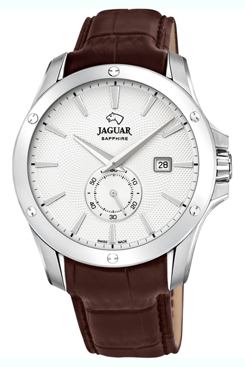 Jaguar Acamar Horloge - Jaguar heren horloge - Wit - diameter 44 mm - roestvrij staal