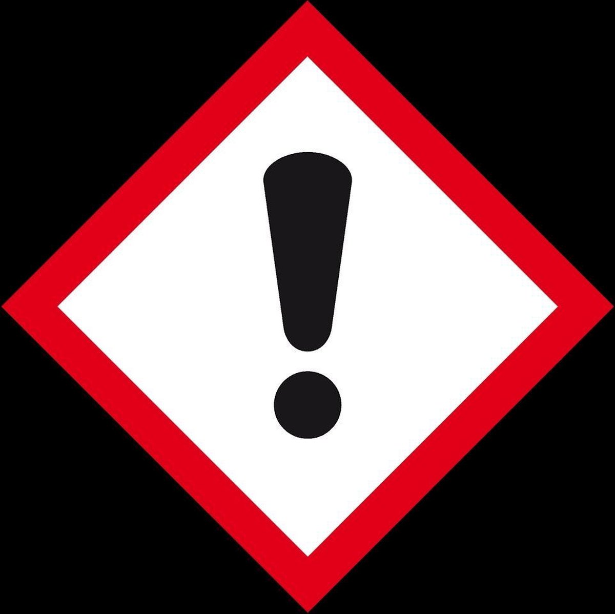 Afbeelding van product Merkloos / Sans marque  GHS07 irriterende stoffen, vel, rood wit 105 x 105 mm - 2 per vel