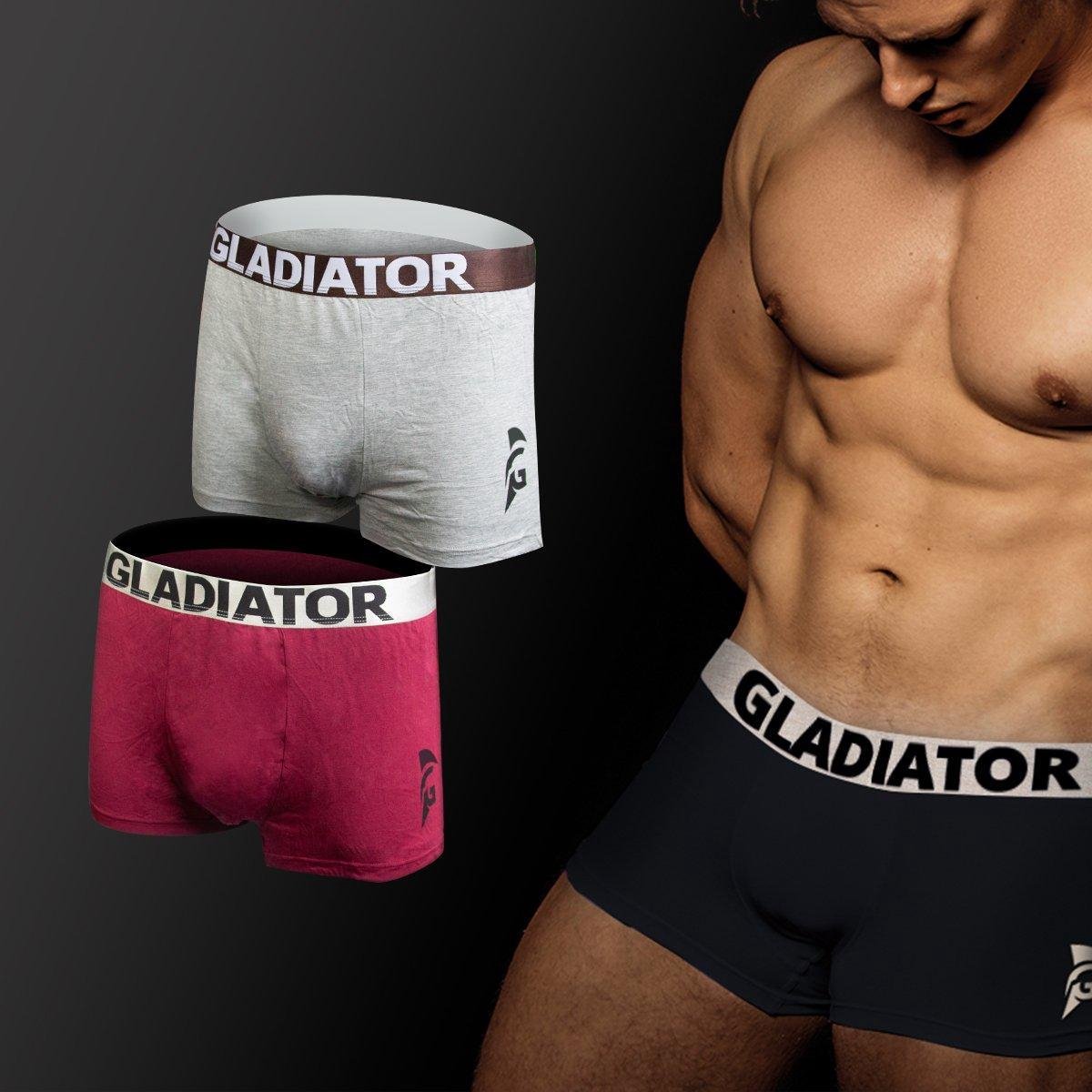 Gladiator Sports Bamboe Boxershorts 2-pack - Grijs/Paars
