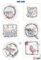 Marianne D 3D Knipvellen Pastel birds MM1602 A4