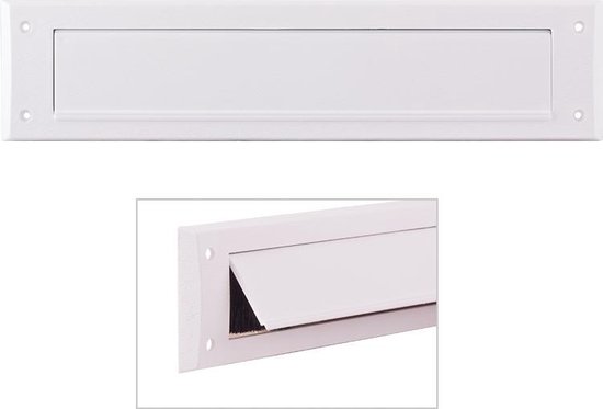 Door-Line - binnenbriefplaat kunststof wit met klep - door-line