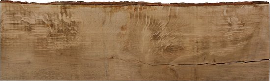 Zwevende wandplank hout Naturel eiken met schors 46mm - xcm - Pekodom