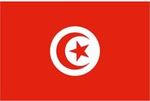 Vlag Tunesie 90 x 150 cm feestartikelen - Tunesie landen thema supporter/fan decoratie artikelen