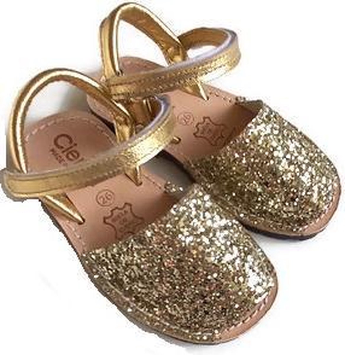 Cienta - kinderschoen - sandaal - glitter goud - Maat 32