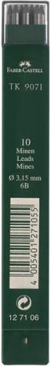 Faber-Castell potloodstiftjes - TK9071 - 3,15mm - 6B - 10 stuks - FC-127106