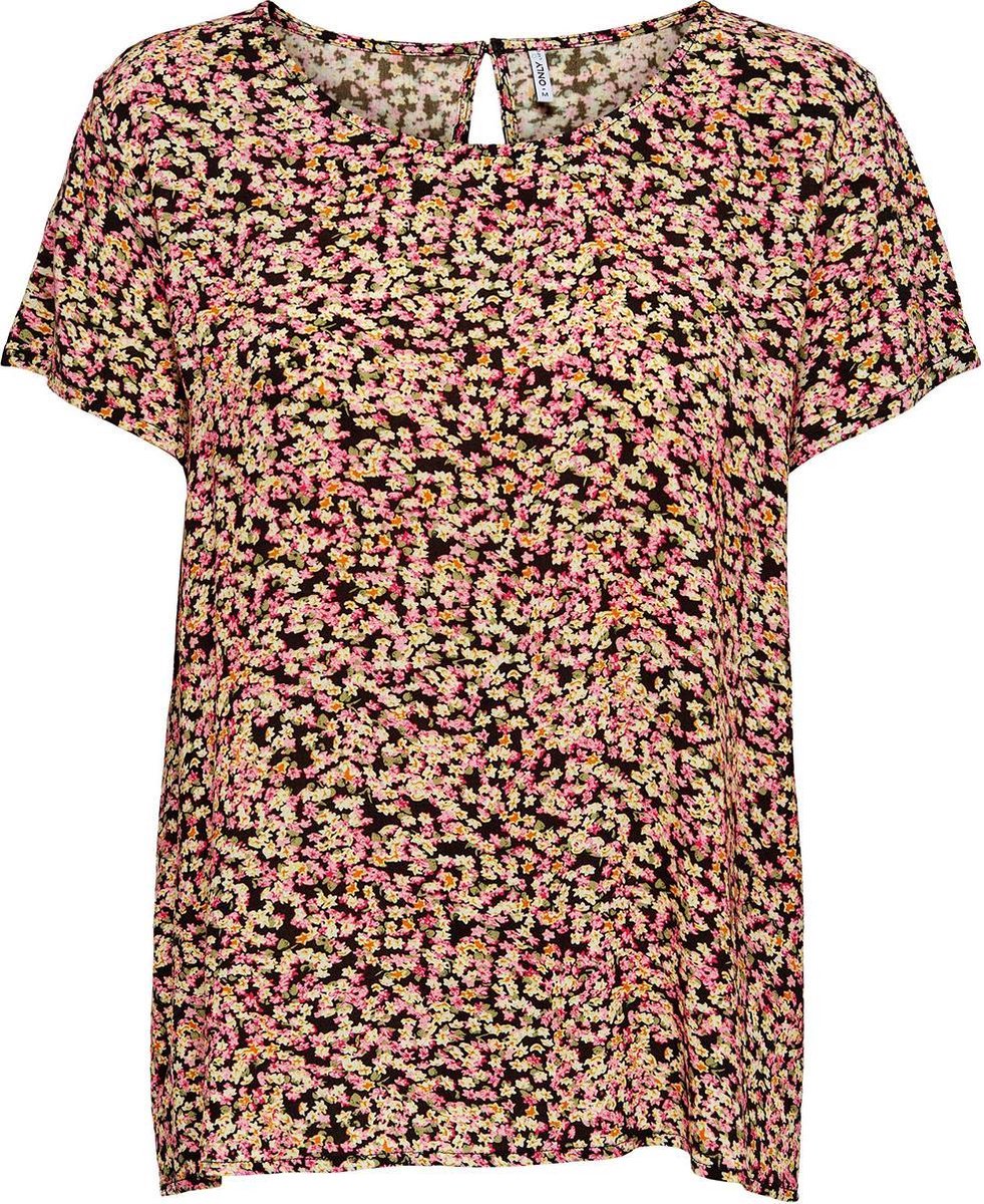 ONLY ONLFIRST ONE LIFE SS AOP TOP NOOS WVN Dames T-Shirt - Maat 42