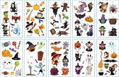 10 stuk Tattoo Sticker Gezicht Hand Cartoon Nep Tatoo Tijdelijke Waterdichte Taty model B Halloween