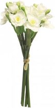 Bosje Narcissen 32 cm creme kunstbloem Nova Nature