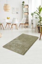 Nerge.be | Milano Oil Green 70x120 cm | %100 Acrylic - Handmade | Decorative Rug | Antislip | Washable in the Machine | Soft surface