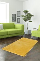 Nerge.be | Milano Yellow 70x120 cm | %100 Acrylic - Handmade | Decorative Rug | Antislip | Washable in the Machine | Soft surface