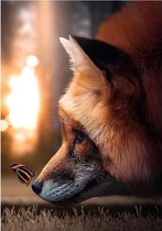 Sweet Fox Plexiglas 80x120 cm botanische jungle dieren wanddecoratie