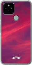 6F hoesje - geschikt voor Google Pixel 5 -  Transparant TPU Case - Red Skyline #ffffff